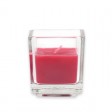 Red Square Glass Votive Candles (12pc/Box)