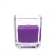 Purple Square Glass Votive Candles (12pc/Box)
