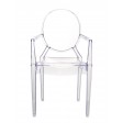 Clear Plastic Arm Chair (Set of 2)