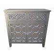 32"H Grey Wooden Accent Cabinet