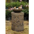 Two Layers and Birds Fountain with Led Light