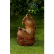 Distressed-Bronze Polyresin Water Fountain