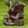 Cactus and Boot Fountain