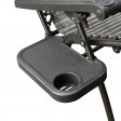 Oversized Zero Gravity Chair with Sunshade and Drink Tray - Black and Tan