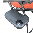 Oversized Zero Gravity Chair with Sunshade and Drink Tray - Orange