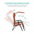 Oversized Zero Gravity Chair with Sunshade and Drink Tray - Orange
