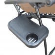 Oversized Zero Gravity Chair with Sunshade and Drink Tray - Tan