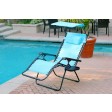 Oversized Zero Gravity Chair with Sunshade and Drink Tray - Pacific Blue