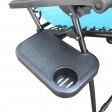 Oversized Zero Gravity Chair with Sunshade and Drink Tray - Pacific Blue