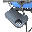 Oversized Zero Gravity Chair with Sunshade and Drink Tray - Blue