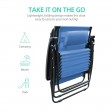 Oversized Zero Gravity Chair with Sunshade and Drink Tray