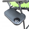 Oversized Zero Gravity Chair with Sunshade and Drink Tray - Lime Green