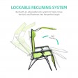Oversized Zero Gravity Chair with Sunshade and Drink Tray - Lime Green