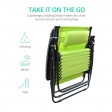 Oversized Zero Gravity Chair with Sunshade and Drink Tray - Lime Green