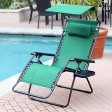 Oversized Zero Gravity Chair with Sunshade and Drink Tray - Green