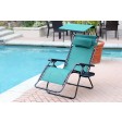 Set of 2 Oversized Zero Gravity Chair with Sunshade and Drink Tray
