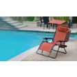 Set of 2 Oversized Olefin Zero Gravity Chair with Sunshade and Drink Tray - Terra Cotta