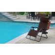 Oversized Olefin Zero Gravity Chair with Sunshade and Drink Tray - Mocha