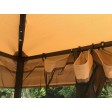 120 Inch x 120 Inch Metal Gazebo With Double Roof And Netting