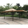 132 Inch x 132 Inch Meta Gazebo With Two Sides Awning