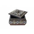 Small Brown Square Pattern Wood Box