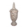 18" Ivory Pierced Decorative Jar