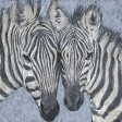 40 Inch Zebra Brothers Oil Painting Wall Decor
