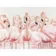 36 X 48 Pink Egret Oil Painting Wall Decor