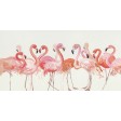25 X 55 Pink Egret Oil Paint Wall Decor
