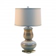 27.5 Inch H Ceramic Table Lamp with Crystal Base