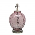 24.5 Inch H Glass Table Lamp with Metal Base
