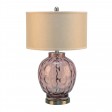 24.5 Inch H Glass Table Lamp with Metal Base