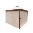 10FT X 10FT WITH 2-TIER SOFT TOP GAZEBO/DARK TAN COLOR