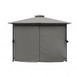 10FT X 13FT WITH 2-TIER SOFT TOP GAZEBO/GREY COLOR