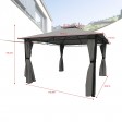 10FT X 13FT WITH 2-TIER SOFT TOP GAZEBO/GREY COLOR