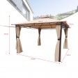 10FT X 13FT WITH 2-TIER SOFT TOP GAZEBO/DARK TAN COLOR
