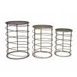 Set of 3 Mirror End Table