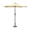 9 FT Aluminum Umbrella With Crank and Solar Guide Tubes - Black Pole