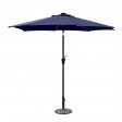 9 FT Aluminum Umbrella With Crank and Solar Guide Tubes - Black Pole