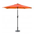 9 FT Aluminum Umbrella With Crank and Solar Guide Tubes - Black Pole