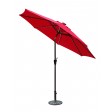 9 FT Aluminum Umbrella With Crank and Solar Guide Tubes - Brown Pole