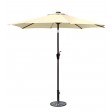 9 FT Aluminum Umbrella With Crank and Solar Guide Tubes - Brown Pole