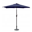 9 FT Aluminum Umbrella With Crank and Solar Guide Tubes - Brown Pole