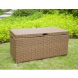 Honey Wicker Patio Furniture Storage Deck Box