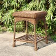 Outdoor Honey Wicker Patio Furniture End Table