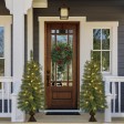 3.5 Feet. Pre-lite Artificial Christmas Tree With Plastic Pot Stand - Set of 2