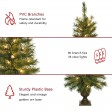 3.5 Feet. Pre-lite Artificial Christmas Tree With Plastic Pot Stand - Set of 2