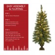 3.5 Feet. Pre-lite Artificial Christmas Tree With Plastic Pot Stand - Set of 2