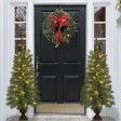 3.5 Feet. Pre-lite Artificial Christmas Tree With Plastic Pot Stand - Set of 2