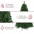 7.5 Feet. Pre-Lit Artificial Christmas Tree With Metal Base